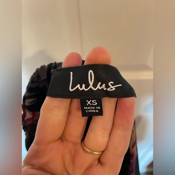 Lulus Strapless Navy Floral Mini Dress Size XS - Picture 14 of 14